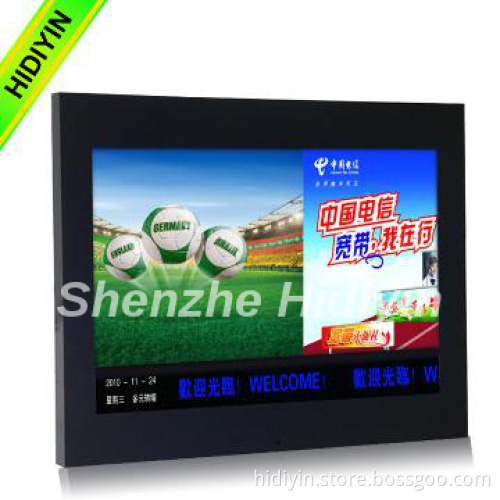 SD/USB/Wifi 9 inch lcd multimedia advertising player with split sreen